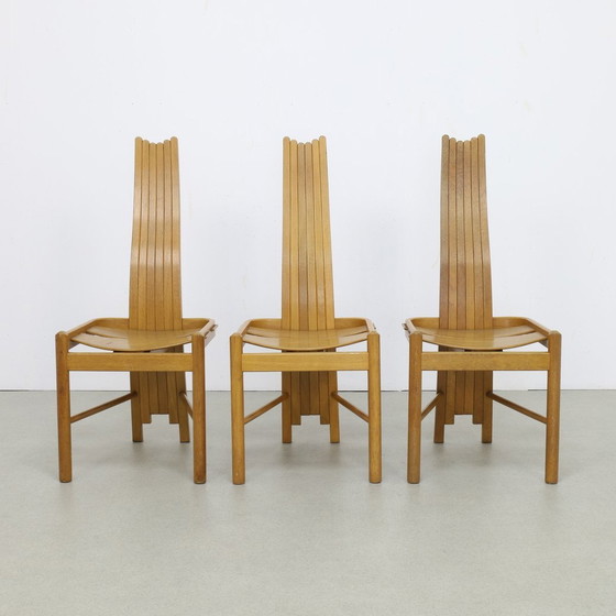 Image 1 of 3X Postmodern Dining Chair By Allmilmö, 1980S