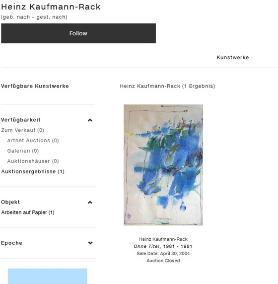 Image 1 of Heinz Kaufmann Rack - Abstract