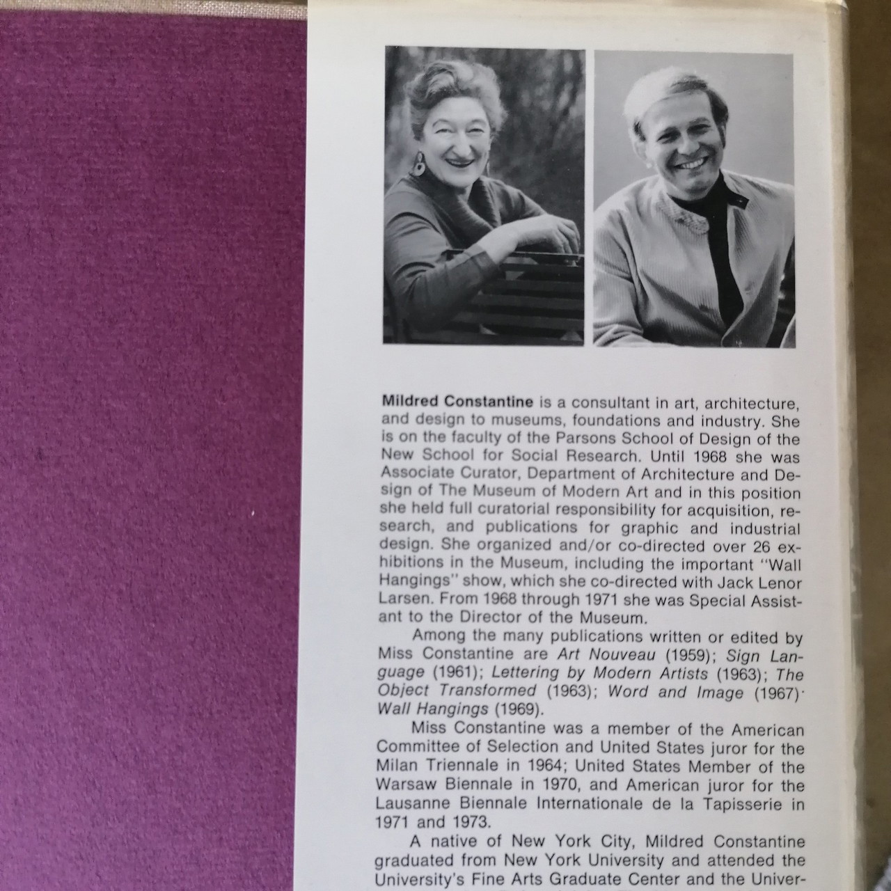 Beyond Craft: The Art Fabric. Mildred Constantine and Jack Lenor