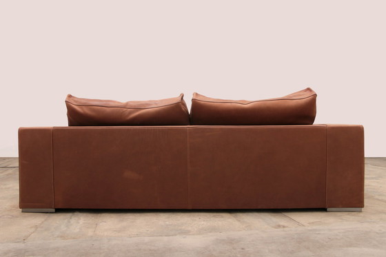 Image 1 of Vintage Sofa Gognac color Model Budapest design by Paola Navone by Baxter.