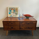 Vintage rosewood TV cabinet/low sideboard