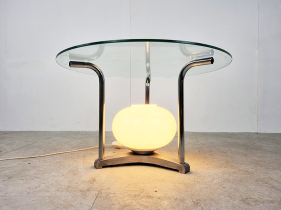 Image 1 of Table basse éclairée en chrome, 1970