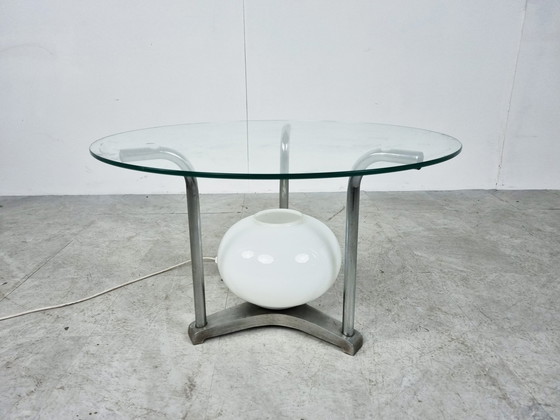 Image 1 of Table basse éclairée en chrome, 1970