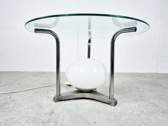 Image 1 of Table basse éclairée en chrome, 1970