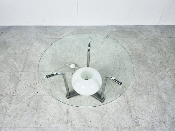 Image 1 of Table basse éclairée en chrome, 1970