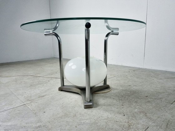 Image 1 of Table basse éclairée en chrome, 1970