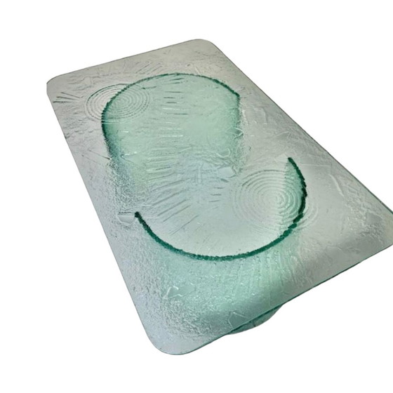 Image 1 of Sculptural Brutalist glass coffee table