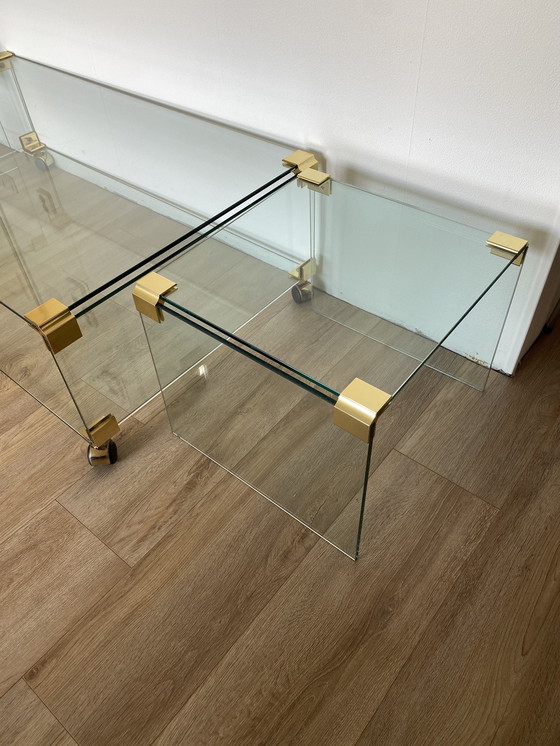 Image 1 of Galloti and Radice Hollywood Regency coffee table and 2 side tables