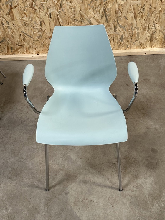 Image 1 of Kartell Maui 3 chairs with armrests.