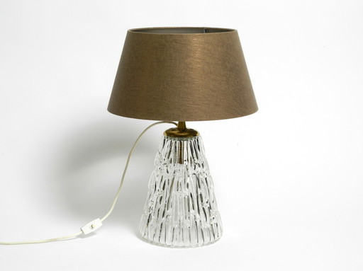 Heavy large Mid Century Modern glass table lamp by Rupert Nikoll Vienna | height 19.3"