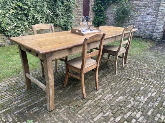 Image 1 of Farmers Table Dining Table Living Table French Antique