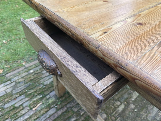 Image 1 of Farmers Table Dining Table Living Table French Antique