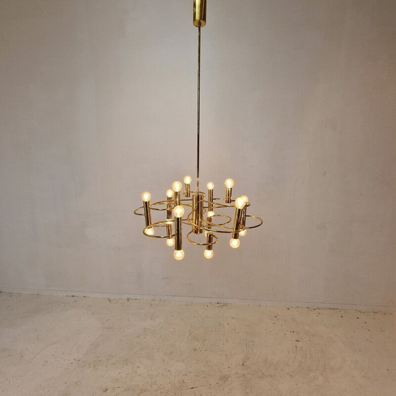 Image 1 of Vintage chandelier by Gaetano Sciolari, Italy 1970