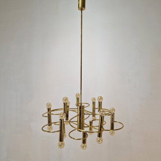 Image 1 of Vintage chandelier by Gaetano Sciolari, Italy 1970