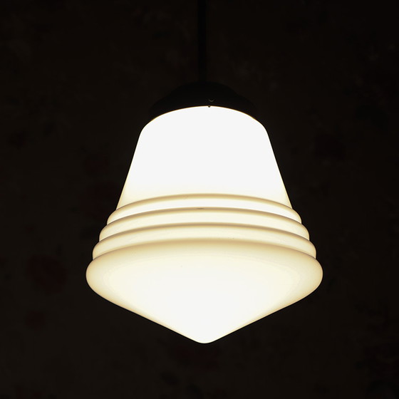 Image 1 of Art Deco Opaline Pendant Lamp