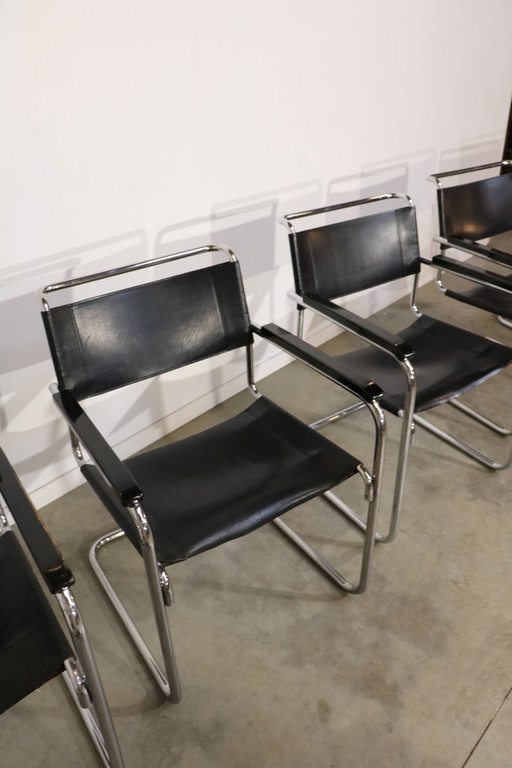 5 Thonet S34 Slide Chairs By Mart Stam