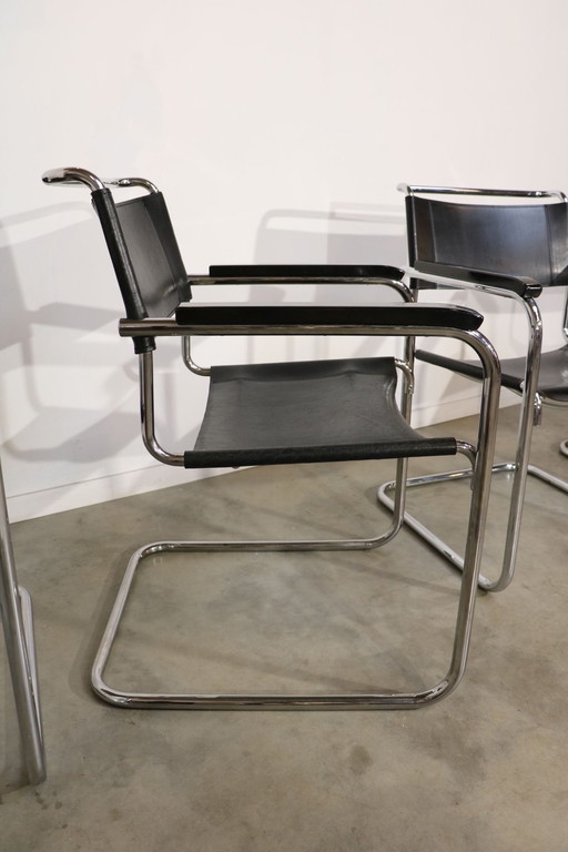 5 Thonet S34 Slide Chairs By Mart Stam