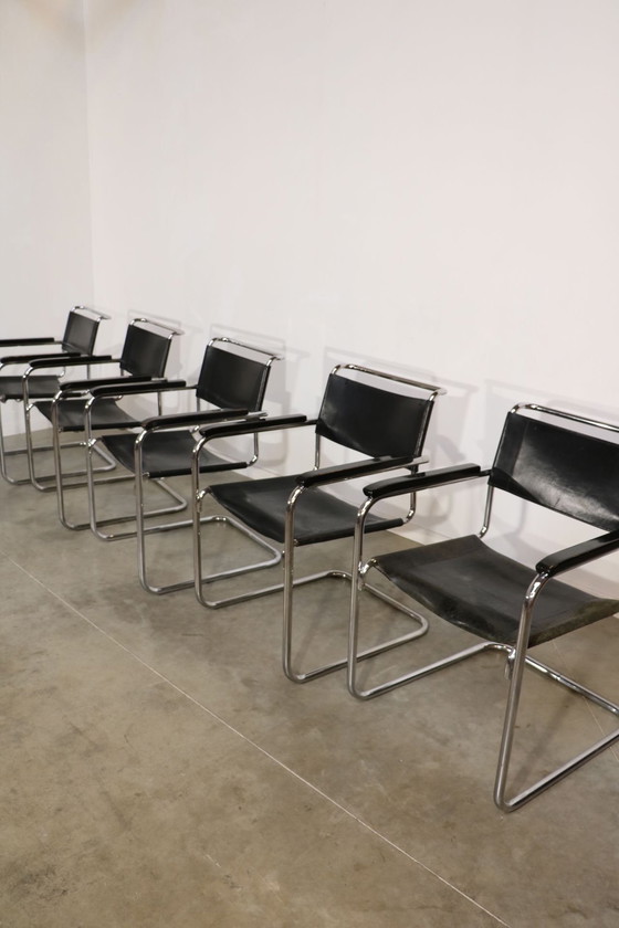 Image 1 of 5 sillas deslizantes Thonet S34 de Mart Stam
