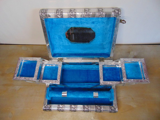 Image 1 of Scatole per gioielli blu e nere, origine India 
