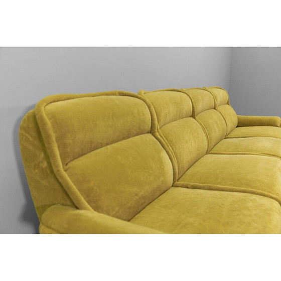 Image 1 of Vintage green living room set in Teddy fabric, Italy 1960
