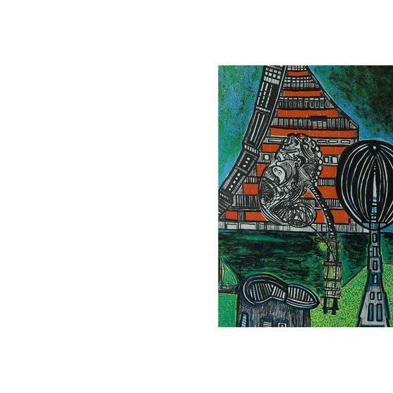 Image 1 of Litografia a colori d'epoca House of Science di Paul Holsby, 1978