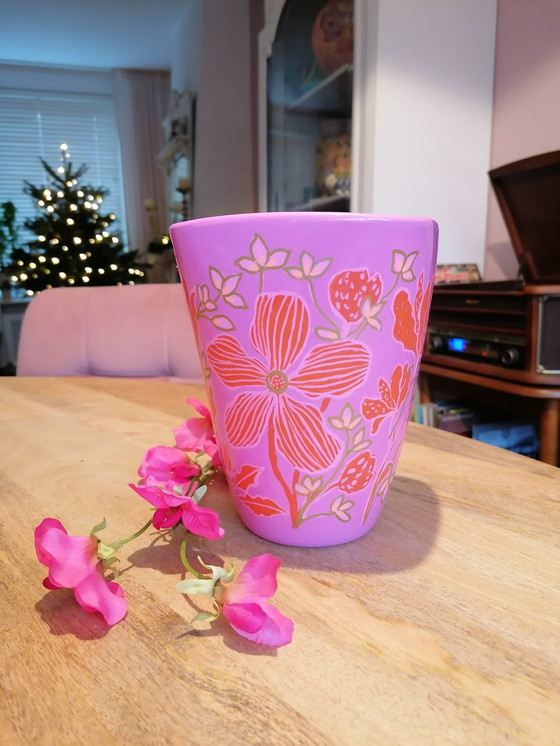 Image 1 of Hand-painted Vase Fantasy Flower