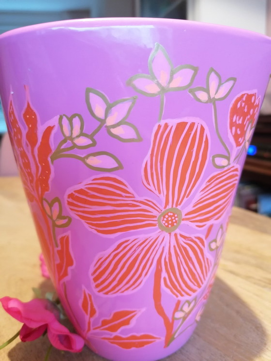 Image 1 of Hand-painted Vase Fantasy Flower