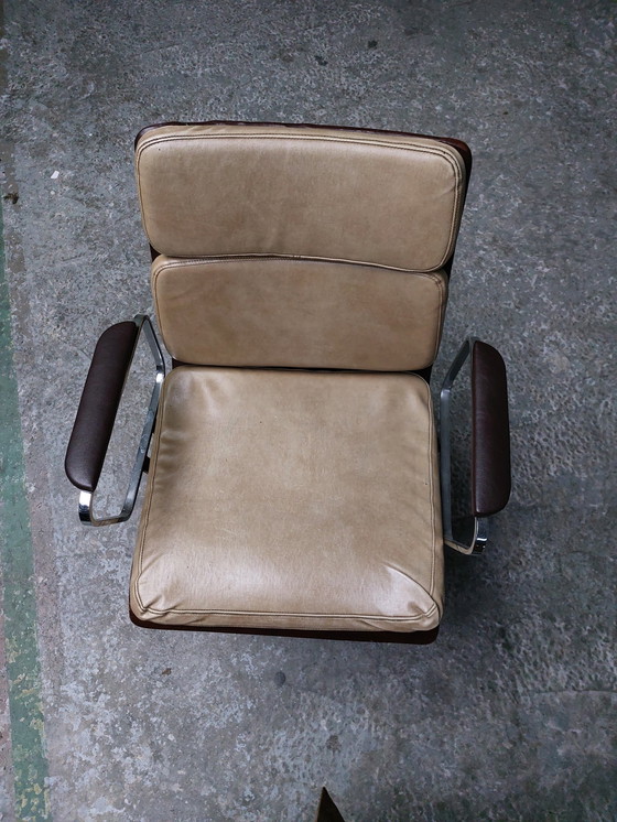 Image 1 of Mid-Century Leather Armchair 