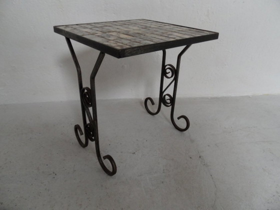 Image 1 of Vintage Side Table With Tiles 1960'S
