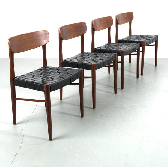 Image 1 of 4x vintage wooden chairs