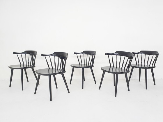 Image 1 of Ensemble de cinq chaises de salle à manger Yngve Ekstrom for Pastoe FH01, Pays-Bas, années 1960