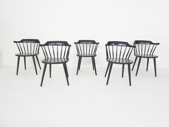 Image 1 of Ensemble de cinq chaises de salle à manger Yngve Ekstrom for Pastoe FH01, Pays-Bas, années 1960