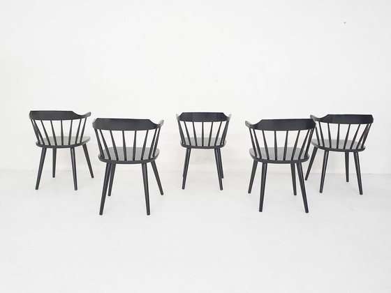 Image 1 of Ensemble de cinq chaises de salle à manger Yngve Ekstrom for Pastoe FH01, Pays-Bas, années 1960