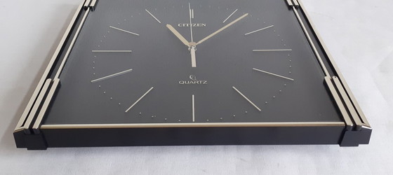 Image 1 of Citizen Wall Clock Qk2421-B In Art Deco Style