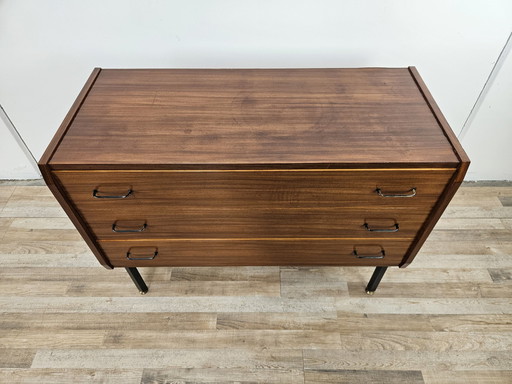 1970S Teak Chest Of Drawers With Three Drawers