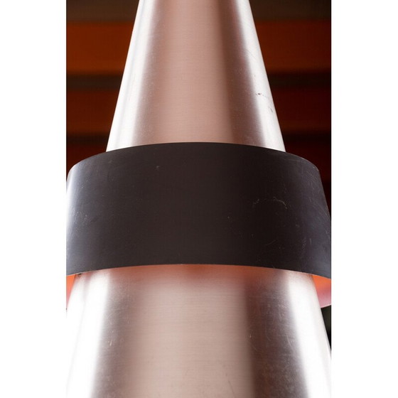 Image 1 of Vintage Zénith pendant lamp in aluminum and metal by Jo Hammerborg for Fog and Mørup, Denmark 1960