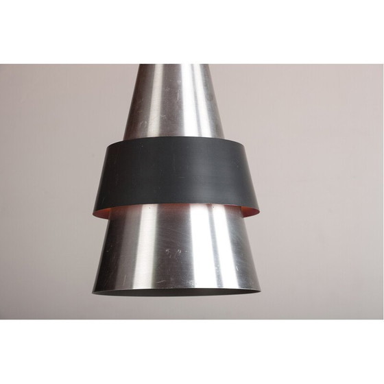 Image 1 of Vintage Zénith pendant lamp in aluminum and metal by Jo Hammerborg for Fog and Mørup, Denmark 1960
