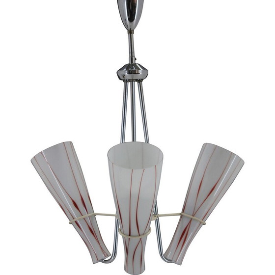 Image 1 of Vintage glass chandelier, Czechoslovakia 1970