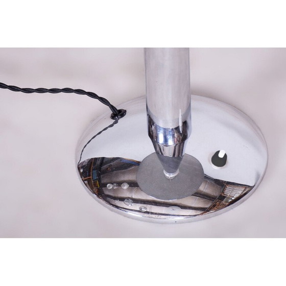 Image 1 of Vintage Art Deco table lamp in chrome steel, Czechoslovakia 1930