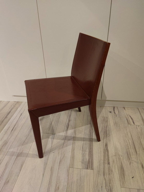 Image 1 of 2x Italia Corum Design Leather Chairs