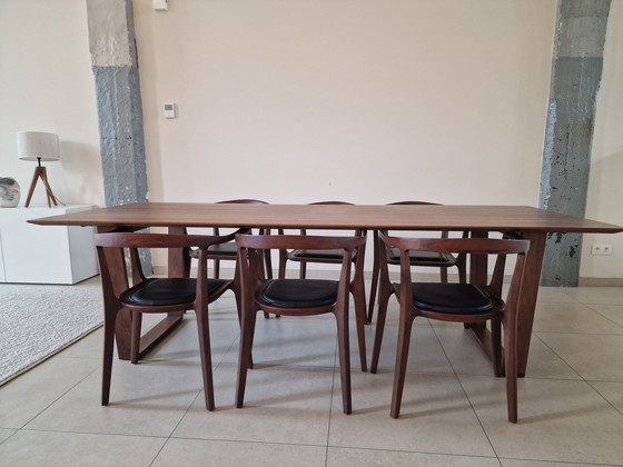 Image 1 of Dining Table, Walnut Wood