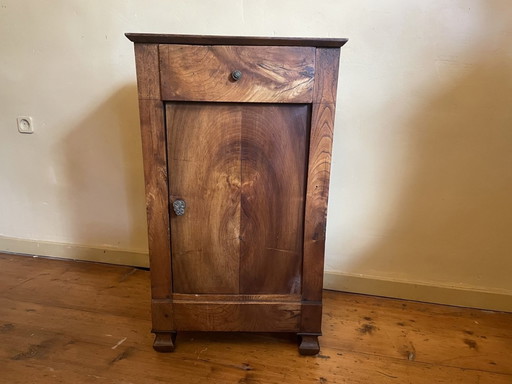 Cabinet Nightstand Walnut Nightstand French Antique