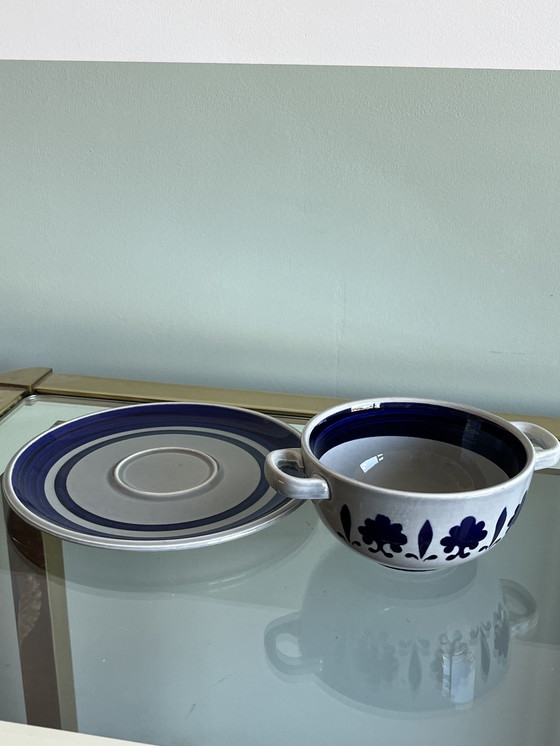 Image 1 of Boch Belgium Hand Painted Soup Bowl