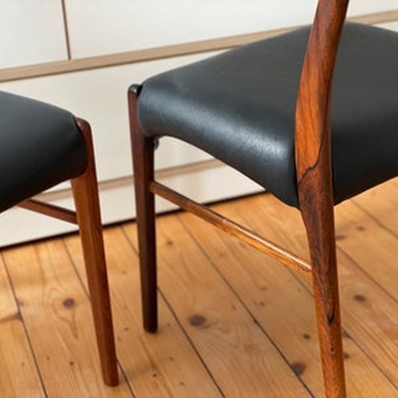 Image 1 of 6x Rio Rosewood Chairs by Arne Wahl Iversen