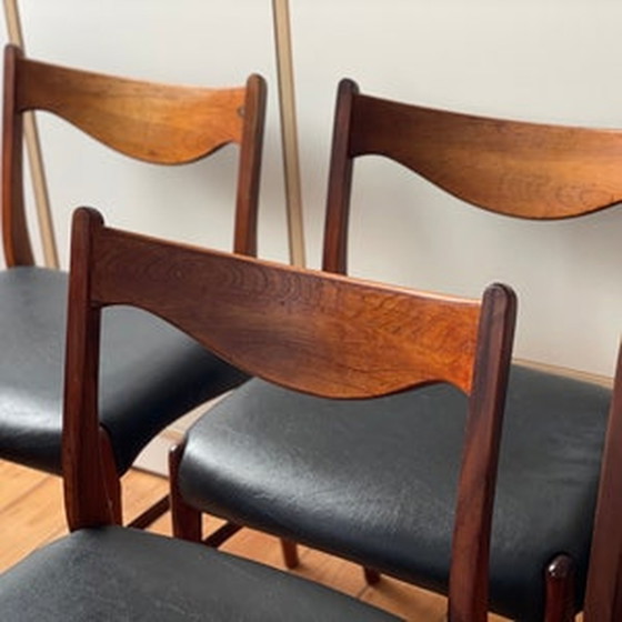 Image 1 of 6x Rio Rosewood Chairs by Arne Wahl Iversen