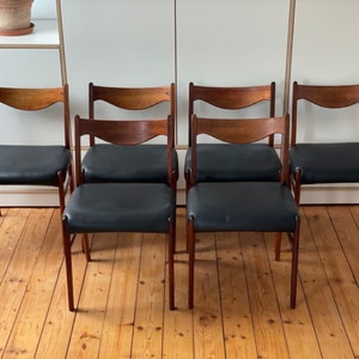 6x Rio Rosewood Chairs by Arne Wahl Iversen