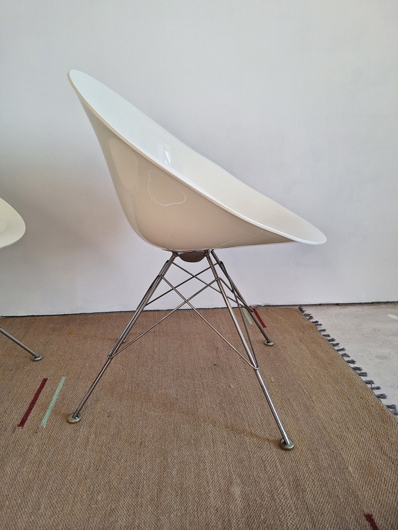 Image 1 of Kartell Eros Eiffel Tower Legs Chair By Philippe Starck, 2 Pieces