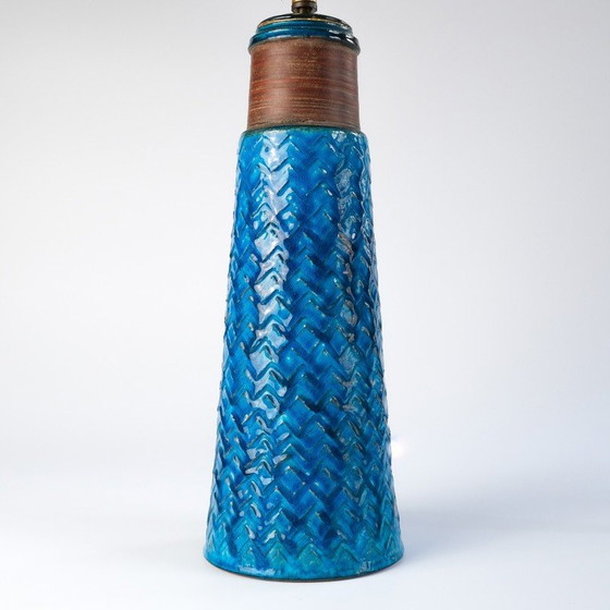 Image 1 of Vintage stoneware table lamp by Nils Kähler for Herman A. Kähler, Denmark 1960