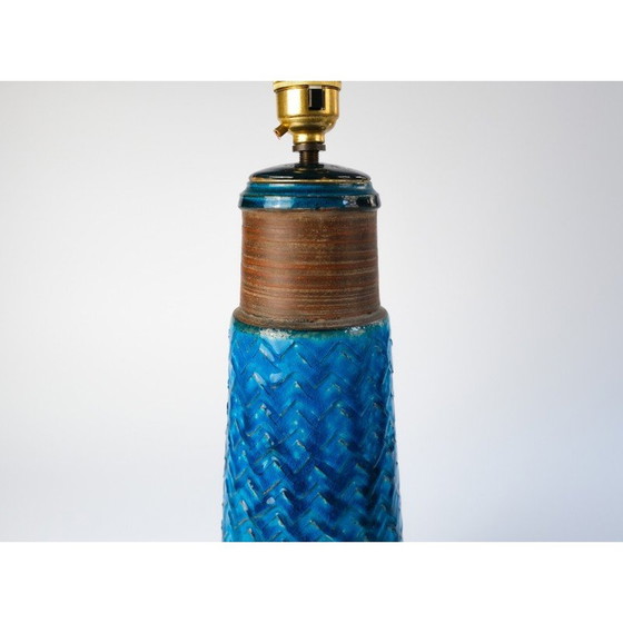 Image 1 of Vintage stoneware table lamp by Nils Kähler for Herman A. Kähler, Denmark 1960