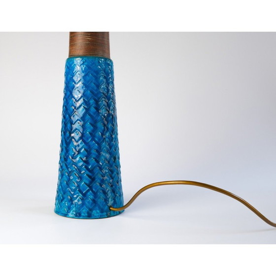Image 1 of Vintage stoneware table lamp by Nils Kähler for Herman A. Kähler, Denmark 1960